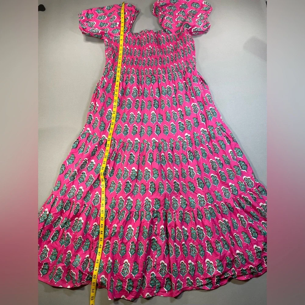 Boden Smocked Bodice Maxi Dress, Artisan Bloom Floral Pattern - Womens 20-22R - Picture 4 of 16